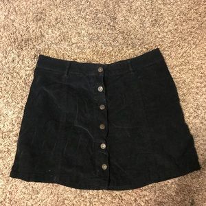 American Eagle Corduroy Black Skirt